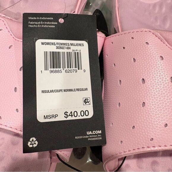 Women’s Under Armour Ignite light pink slide sandal women’s Size 12 - Picture 3 of 6